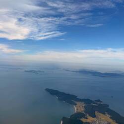 Flight over the East China Sea