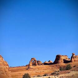 Delicate Arch, näher kommt man nur durch eine längere Wanderung ran...