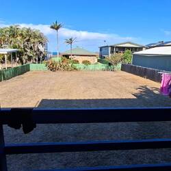 The back yard - sea breezes - cool wind - a great place to relax.