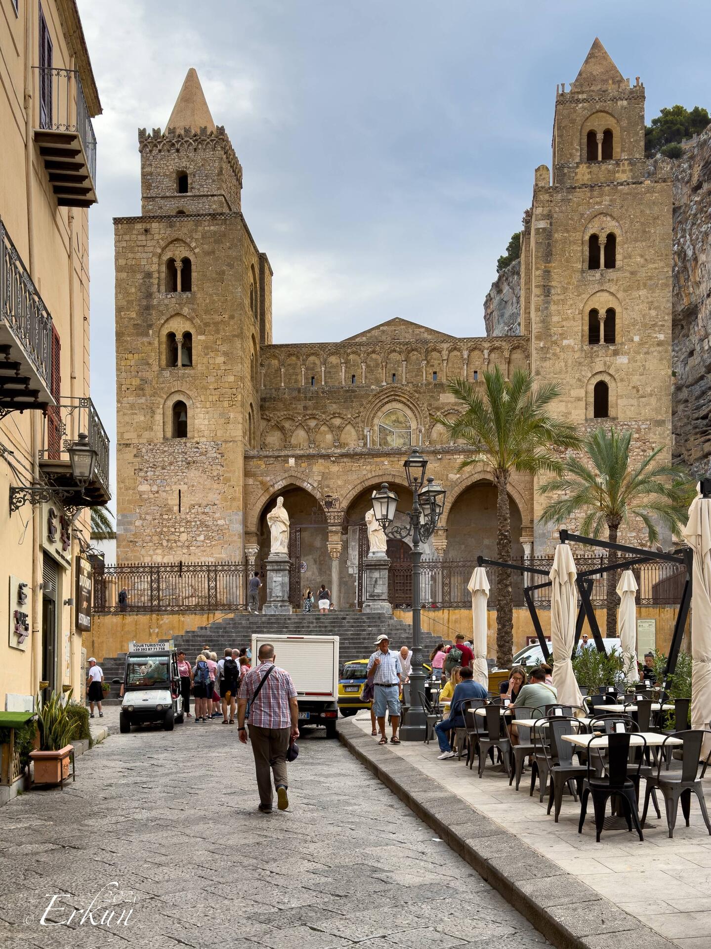 Heading up to the duomo — Cefalù. Italy.