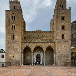 Duomo di Cefalù is in the Norman style, it was consecrated in 1267.