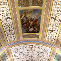 Ceiling in Salone Sansoni @ Palazzo Vescovile (Bishop's Palace) — Duomo di Cefalù.