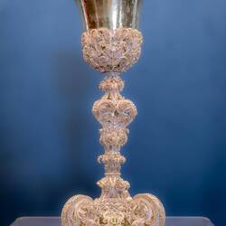Silver filigree chalice (1703); Messina silversmith ... Cathedral Treasury — Duomo di Cefalù.