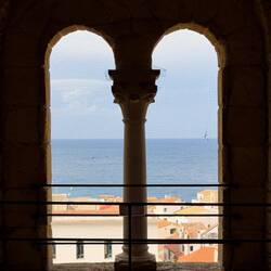 From the central portion of the south tower — Duomo di Cefalù.