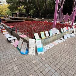 Just a fraction of the marriage center signs - there were thousands