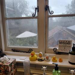 Some days it rained - view through the bathroom window