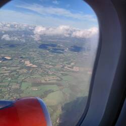 Green fields are a pleasant relief from the dry paddocks of France
