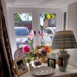 View through the dining room window