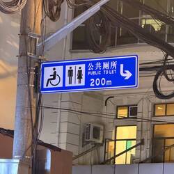 Bathroom signage