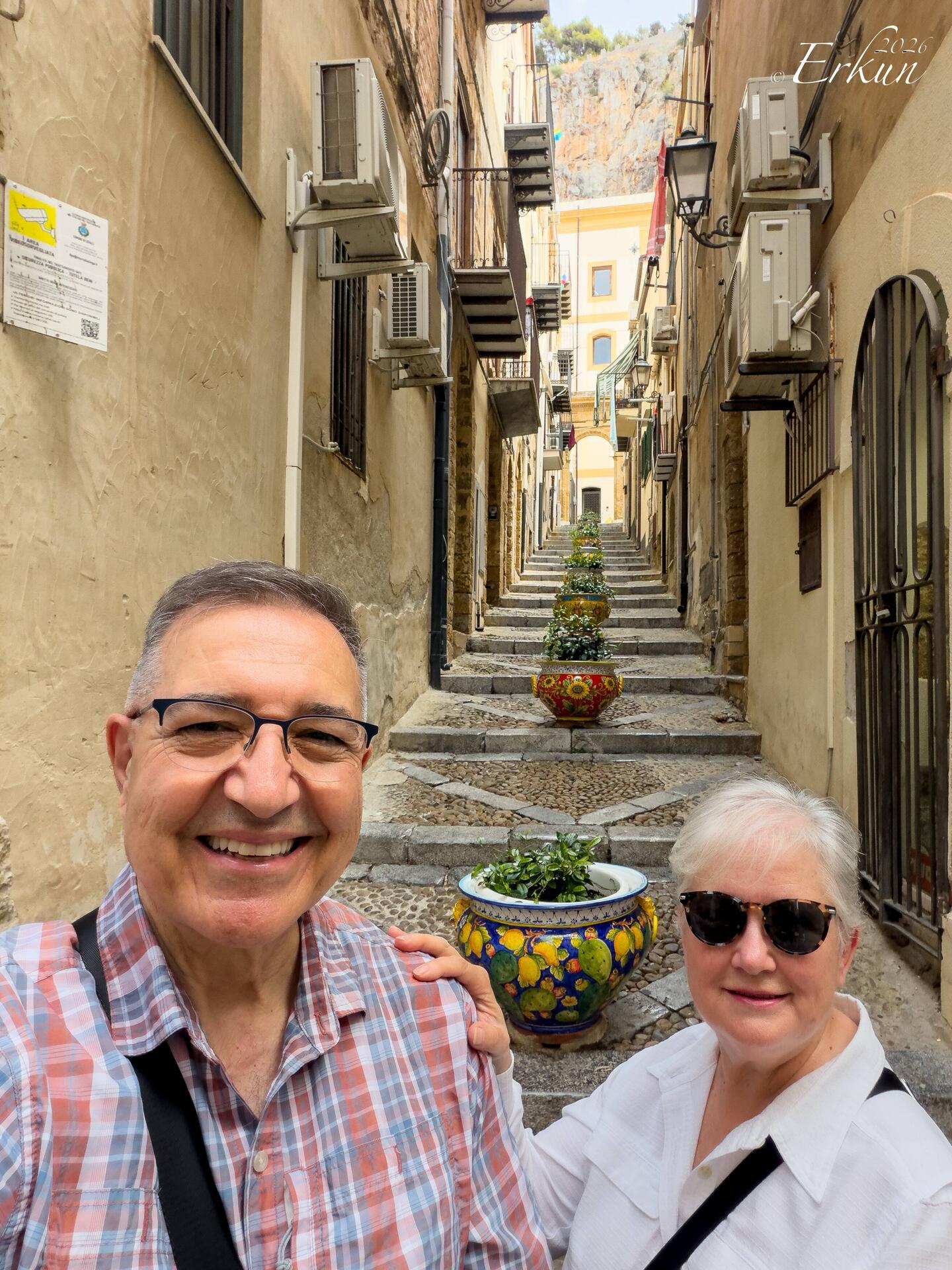 Vicolo Caracciolo is known for the colorful ceramic pots that run down its middle.