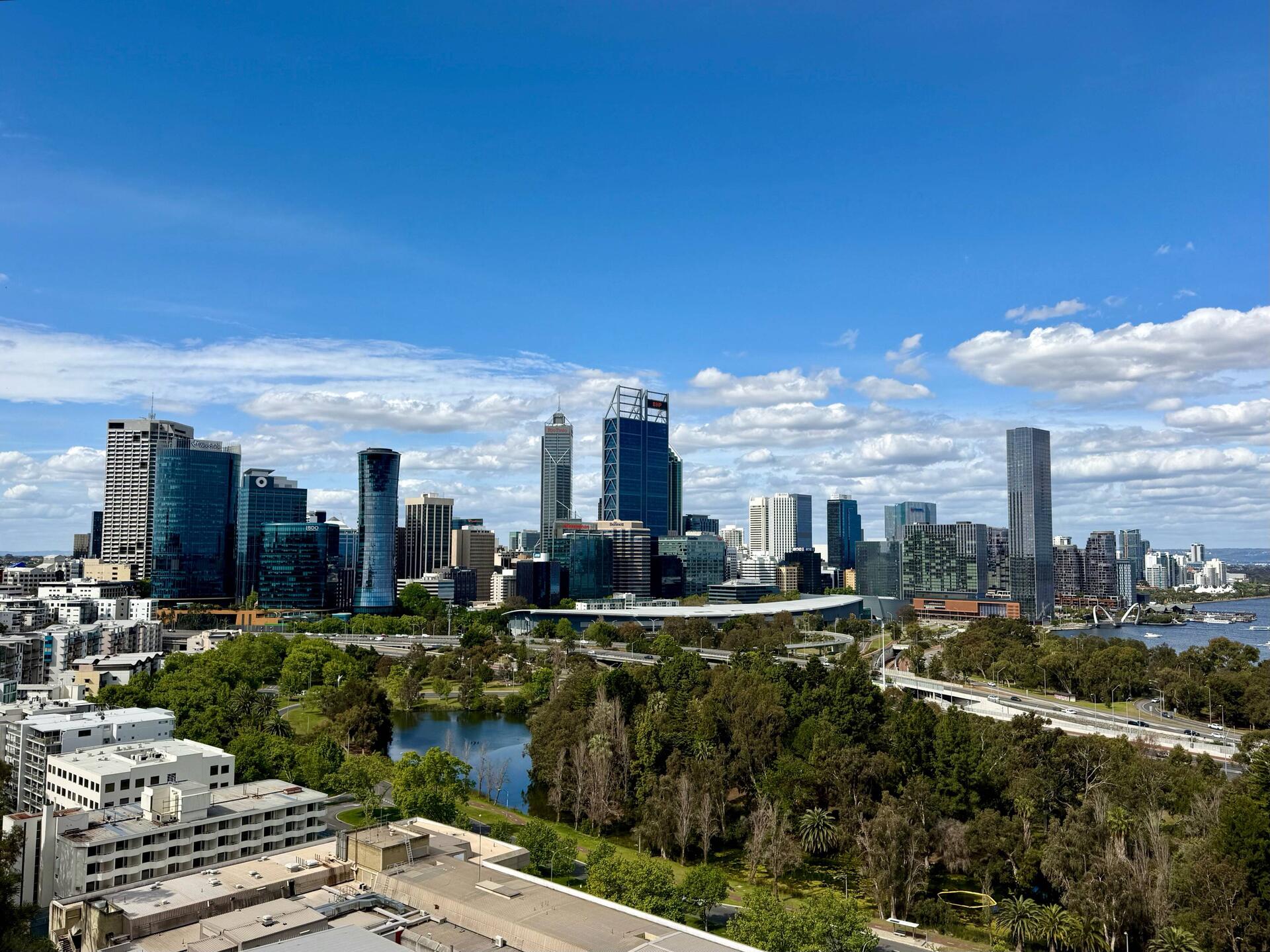 Ausblick auf das Zentrum von Perth vom Kings Park