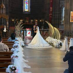 Innen gerade ein Fotoshooting für eine Hochzeit