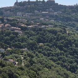 View of Montefiascone as we're approaching the city