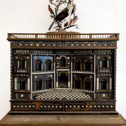 Ebony and rosewood cabinet with mother-of-pearl inlays (1630) ... Museo Mandralisca — Cefalù, Sicily