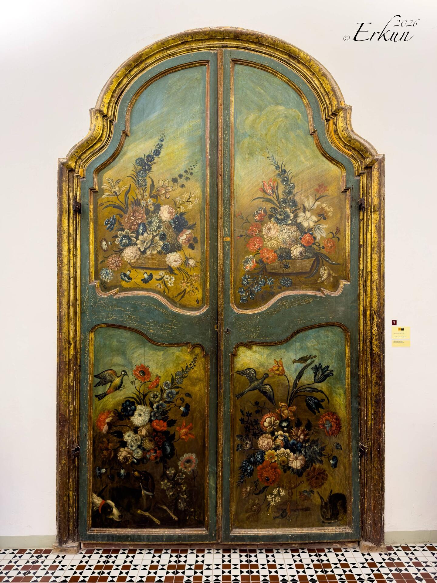18th century painted door from the palazzo's chapel ... Museo Mandralisca — Cefalù, Sicily.