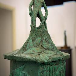 Sculpture by Giacinto Bosco, a contemporary Sicilian sculptor ... Museo Mandralisca — Cefalù, Sicily