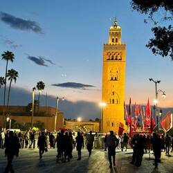 Blick auf die Koutoubia-Moschee