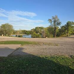 A little fishing lake across the driveway.
