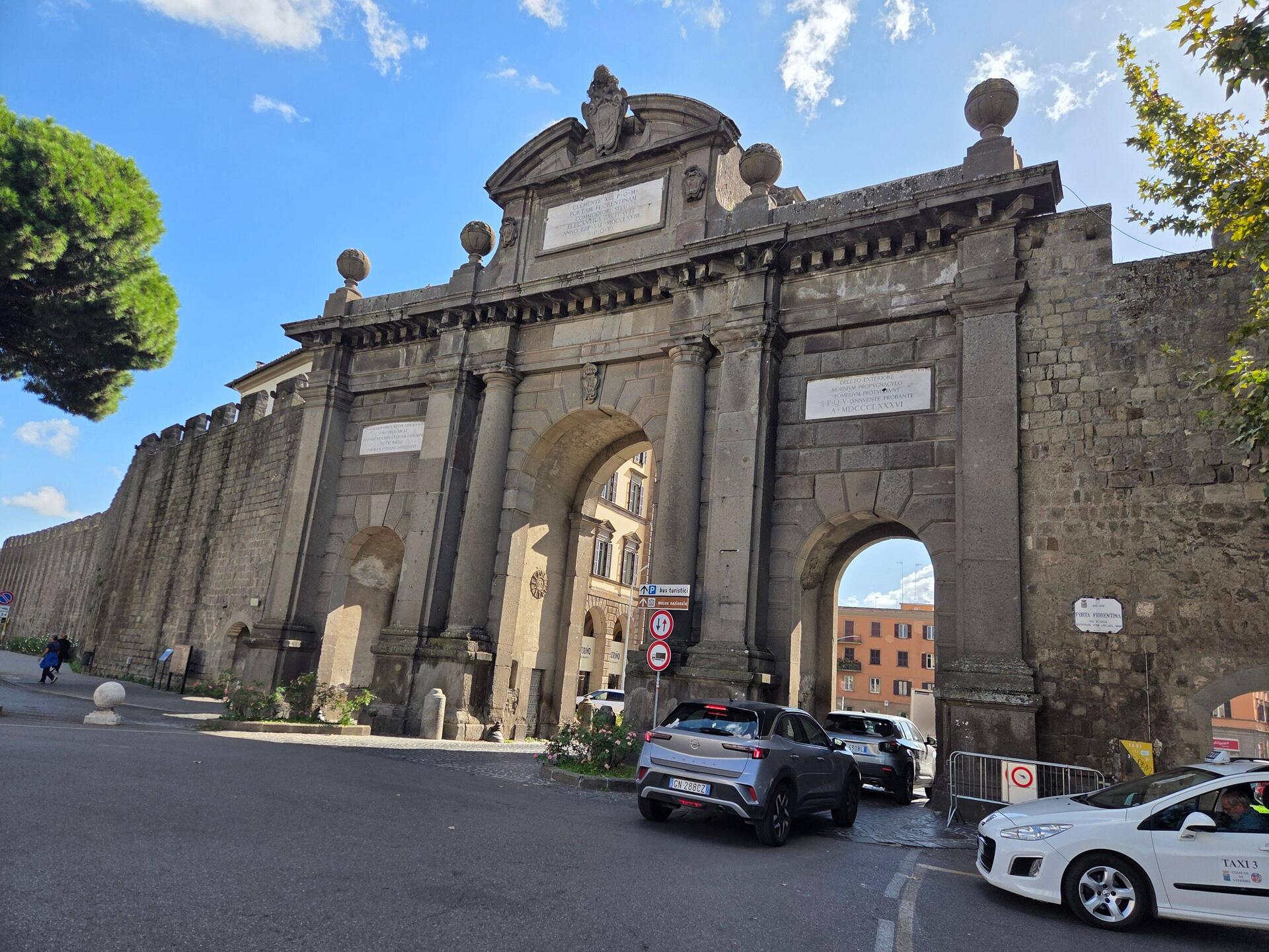 Entering the historical centre of Viterbo