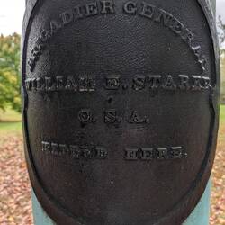 These mark where a general was killed. This one is General Stark of the Confederate Army.