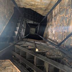 Looking up inside the observation tower