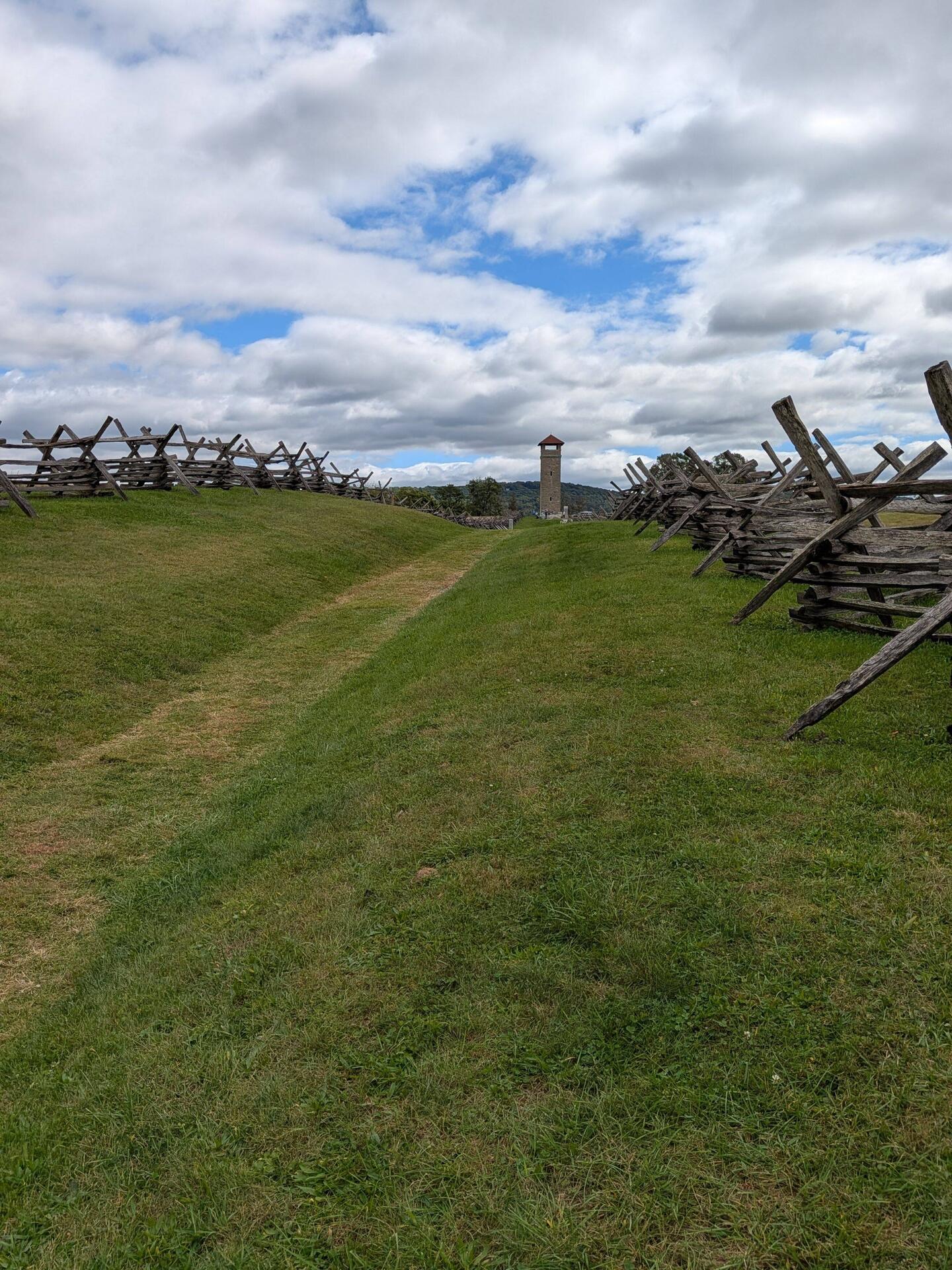 Built in 1897 at Bloody Lane, Antietam's 85-foot stone observation tower overlooks the battlefield.
