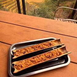 Finished product - Bamboo Tube Rice