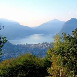 Erste Sicht auf dem Lago di Lugano