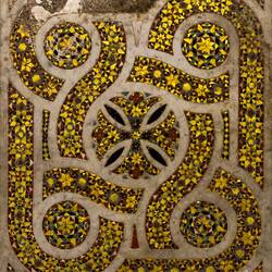 One of the Norman mosaic tiles from the old floor of the baptistery — Duomo di Siracusa.