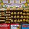 Magnets of Sicilian specialties: cannolo, arancini (eastern), arancini (western), & cassata.