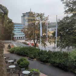 Suhl Aussicht auf Platz des Tags der dt. Einheit vor dem Stadtarchiv