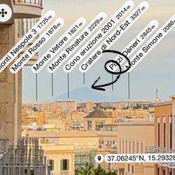 Proof that it is indeed Etna that we are seeing ... from the PeekFinder app.