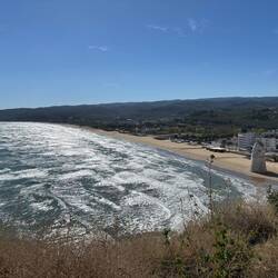 Blick von der Altstadt auf den Strand