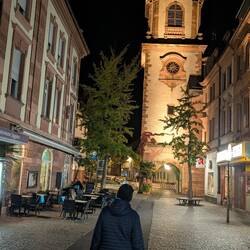 Die Sandkirche bei Nacht