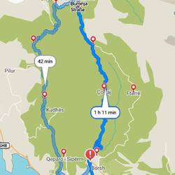 Von Borsh nach Kuc, insges. ca. 50 km, die rechte Hälfte davon üble Piste.