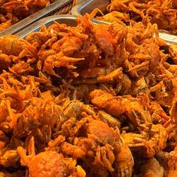 Nope ... deep fried whole mini crabs.