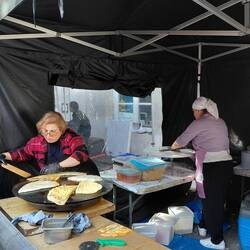The hardworking family duo at the local street market