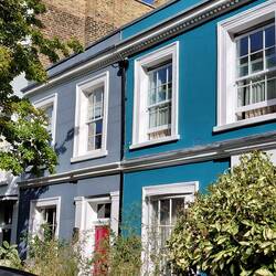 Delightful street facade on Portobello Road