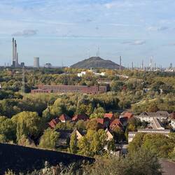 Ausblick auf die Bergbausiedlung Schüngelberg