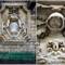 Coat of arms along Foro Vittorio Emanuele II; (right) helmeted knight not an astronaut!