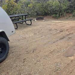 Muddy campsite.
