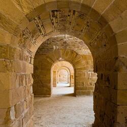 Lower level of the gunners' vignazza @ Castello Maniace.