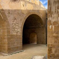 Lower level of the gunners' vignazza @ Castello Maniace.
