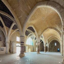 Salone is a hypostyle hall ... Castello Maniace — Ortigia Island, Siracusa.