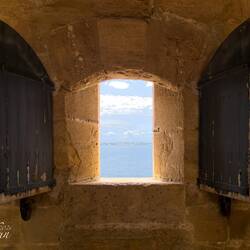 Lower level of the gunners' vignazza @ Castello Maniace.