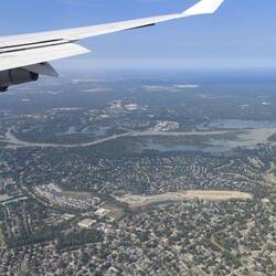 Landeanflug in Houston