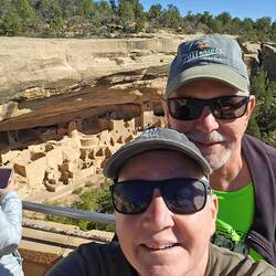 Selfie of us before all the climbing