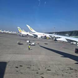 Umsteigen in Addis Abeba