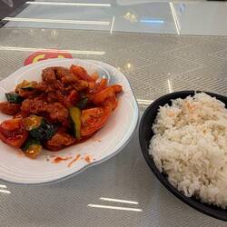 I found sweet n sour pork!!! Not quite like in the US but very yummy
