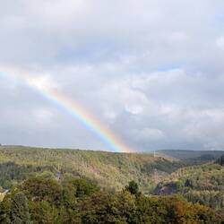 Zu Beginn haben wir noch einen schönen Regenbogen gesehen